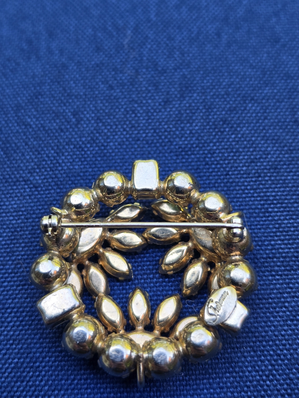 Vintage SHERMAN Signed AB Brooch - Picture 4 of 6